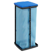 Vidaxl vuilniszakhouders 2 st 60 l pp zwart en blauw - afbeelding 3
