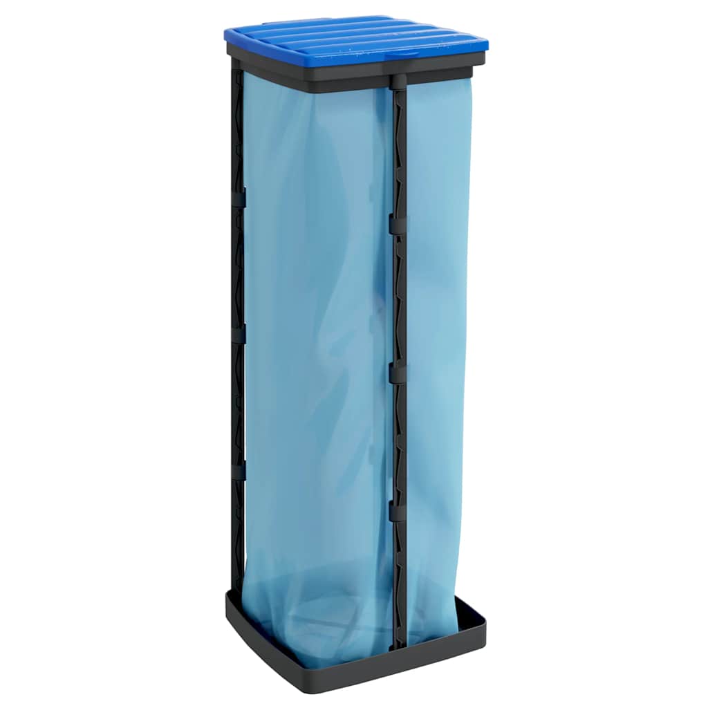 Vidaxl vuilniszakhouders 2 st 120 l pp zwart en blauw
