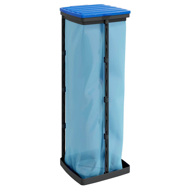 Vidaxl vuilniszakhouders 2 st 120 l pp zwart en blauw