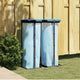 Vidaxl vuilniszakhouders 2 st 120 l pp zwart en blauw
