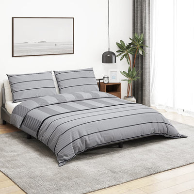 Vidaxl dekbedovertrekset 200x220 cm katoen grijs