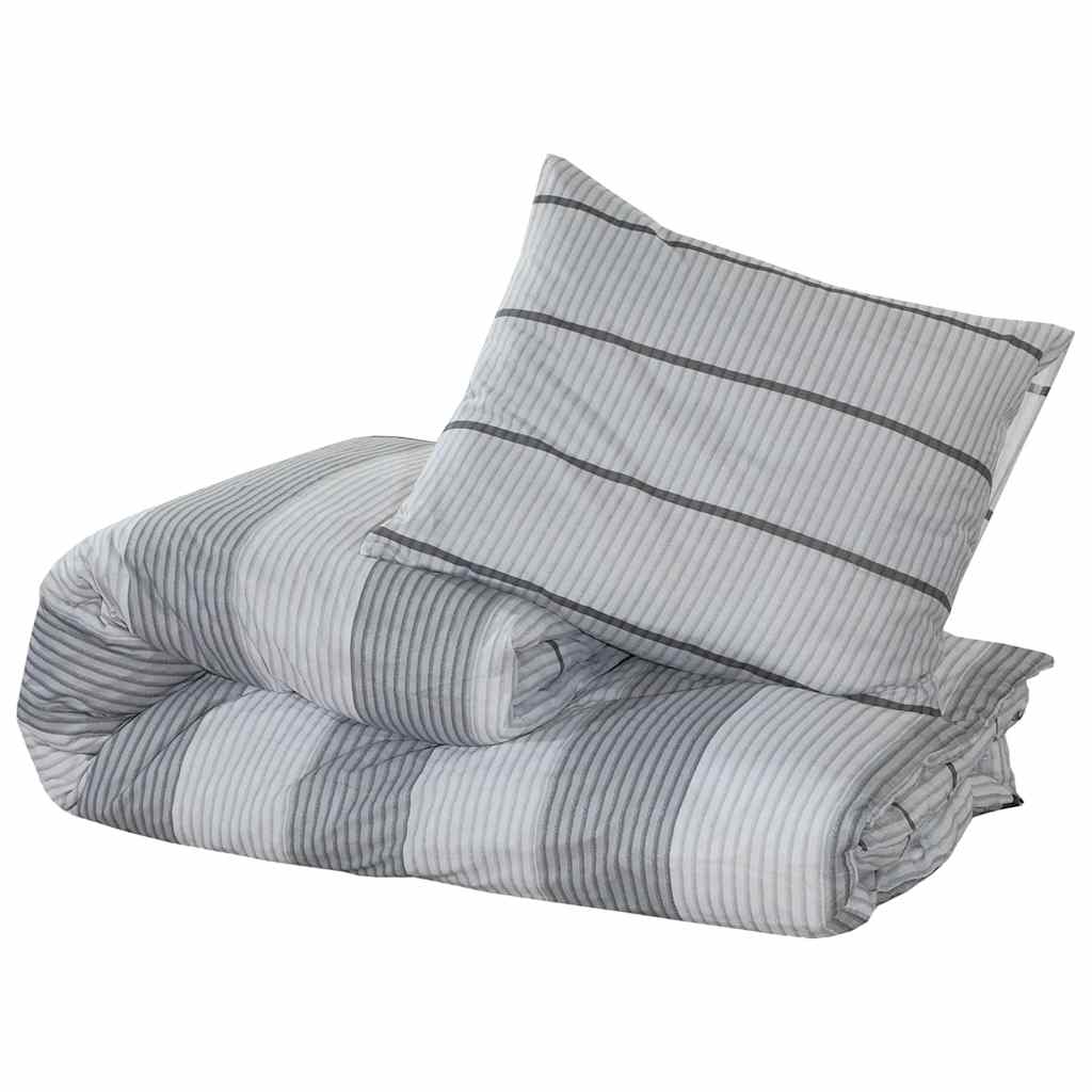 Vidaxl dekbedovertrekset 260x220 cm katoen grijs