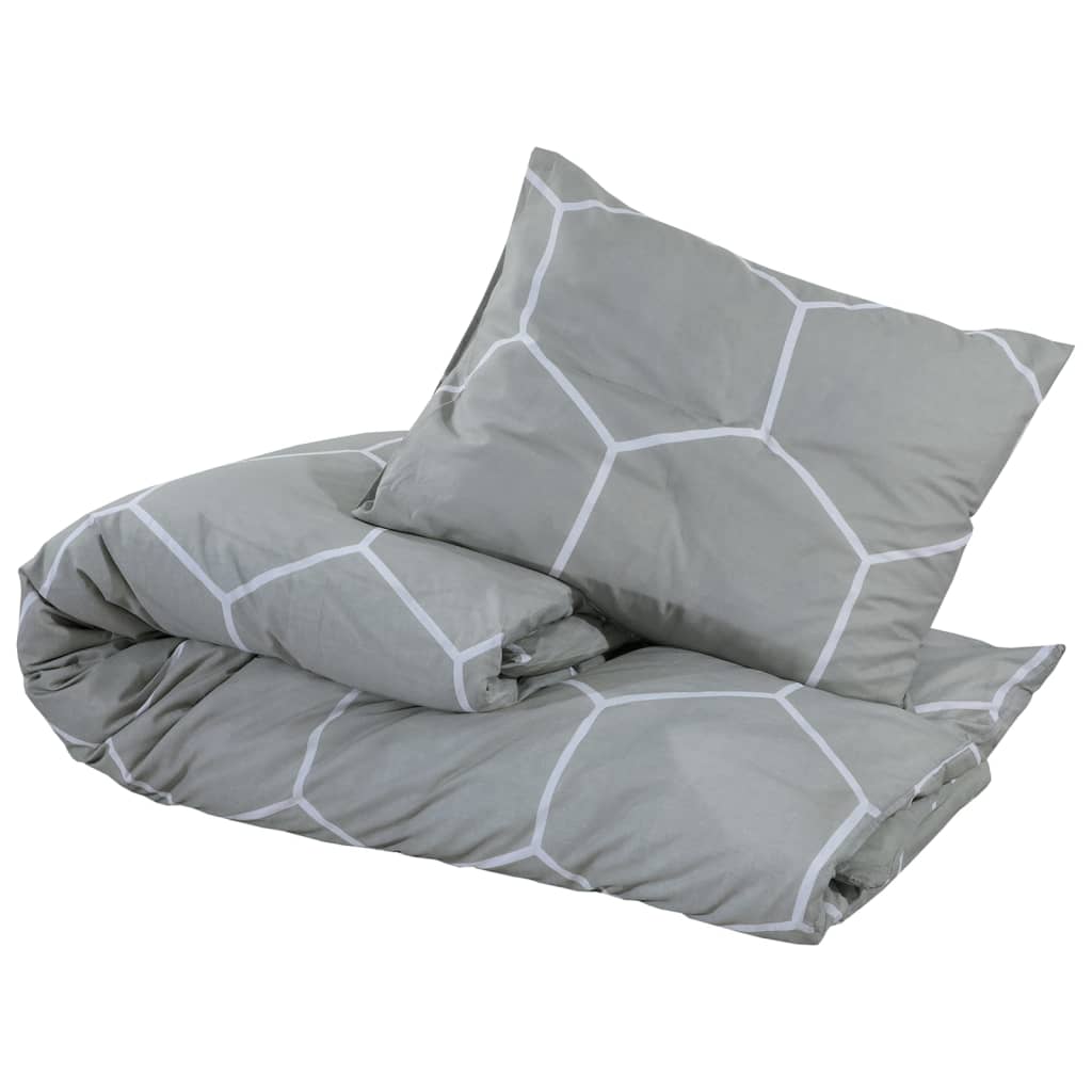 Vidaxl dekbedovertrekset 260x220 cm katoen grijs