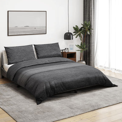 Vidaxl dekbedovertrekset 200x220 cm katoen donkergrijs