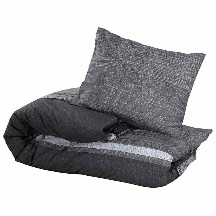Vidaxl dekbedovertrekset 225x220 cm katoen donkergrijs