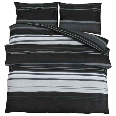 Vidaxl dekbedovertrekset 155x220 cm katoen zwart en wit