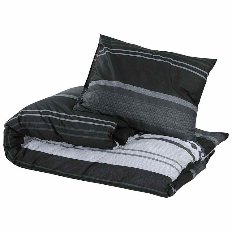 Vidaxl dekbedovertrekset 200x220 cm katoen zwart en wit