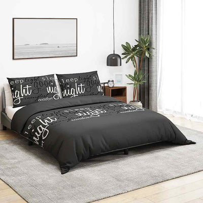 Vidaxl dekbedovertrekset 200x220 cm katoen zwart