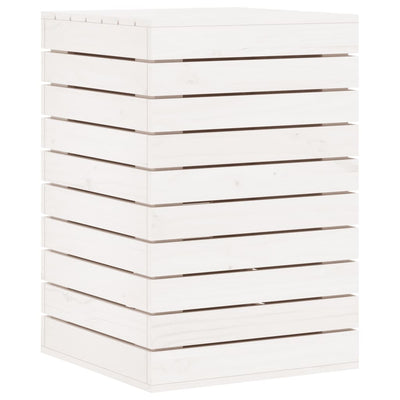 Vidaxl wasmand 44x44x66 cm massief grenenhout wit