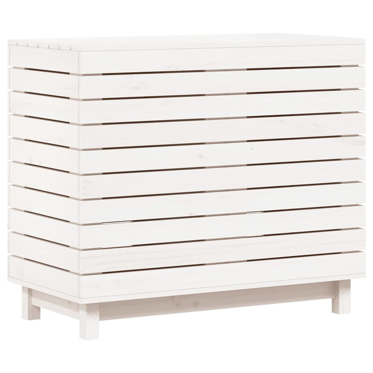 Vidaxl wasmand 88,5x44x76 cm massief grenenhout wit