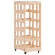 Vidaxl houtblokhouder met wielen 40x49x110 cm massief grenenhout - afbeelding 2