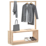 Vidaxl kledingrek schoenenkast 113x40x157,5 cm grenenhout honingbruin - afbeelding 3