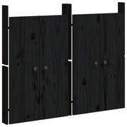 Vidaxl kastdeurtjes voor buitenkeuken meppel 2 st 50x9x82 cm zwart - afbeelding 2