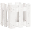 Vidaxl plantenbak met hekontwerp 30x30x30 cm massief grenenhout wit