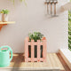 Vidaxl plantenbak met hekontwerp 40x40x40 cm massief douglashout