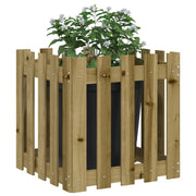 Vidaxl plantenbak met hekontwerp 50x50x50 cm geïmpregneerd grenenhout - afbeelding 3