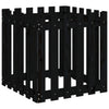 Vidaxl plantenbak met hekontwerp 60x60x60 cm massief grenenhout zwart