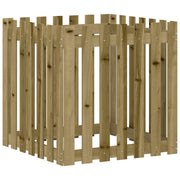 Vidaxl plantenbak met hekontwerp 70x70x70 cm geïmpregneerd grenenhout - afbeelding 2