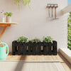 Vidaxl plantenbak verhoogd hekontwerp 100x30x30 cm grenenhout zwart