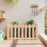 Vidaxl plantenbak verhoogd met hekontwerp 100x50x50 cm grenenhout - afbeelding 1