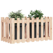 Vidaxl plantenbak verhoogd met hekontwerp 100x50x70 cm grenenhout - afbeelding 3