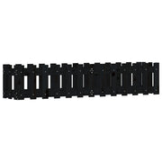 Vidaxl plantenbak verhoogd hekontwerp 150x30x30 cm grenenhout zwart - afbeelding 2