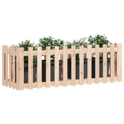 Vidaxl plantenbak verhoogd met hekontwerp 150x50x50 cm grenenhout - afbeelding 3