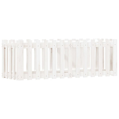 Vidaxl plantenbak verhoogd hekontwerp 150x50x50 cm grenenhout wit