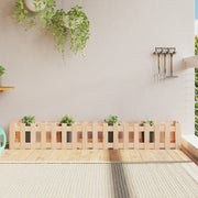 Vidaxl plantenbak verhoogd met hekontwerp 200x30x30 cm grenenhout - afbeelding 1