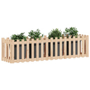 Vidaxl plantenbak verhoogd met hekontwerp 200x50x50 cm grenenhout - afbeelding 3