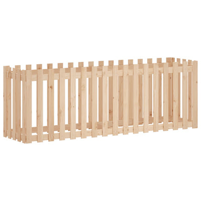 Vidaxl plantenbak verhoogd met hekontwerp 200x50x70 cm grenenhout