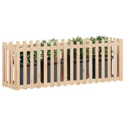 Vidaxl plantenbak verhoogd met hekontwerp 200x50x70 cm grenenhout - afbeelding 3