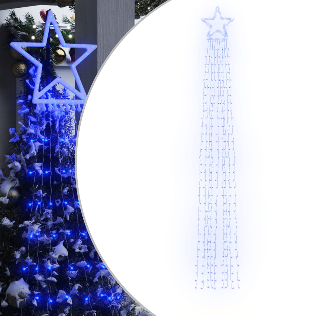VidaXL Kerstboomverlichting 320 blauwe LED's 375 cm
