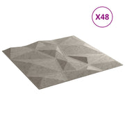Vidaxl 48 st wandpanelen diamant 12 m² 50x50 cm xps betongrijs - afbeelding 3