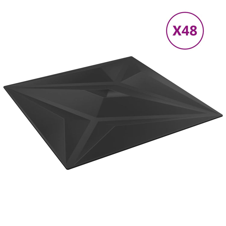 Vidaxl 48 st wandpanelen ster 12 m² 50x50 cm xps wit