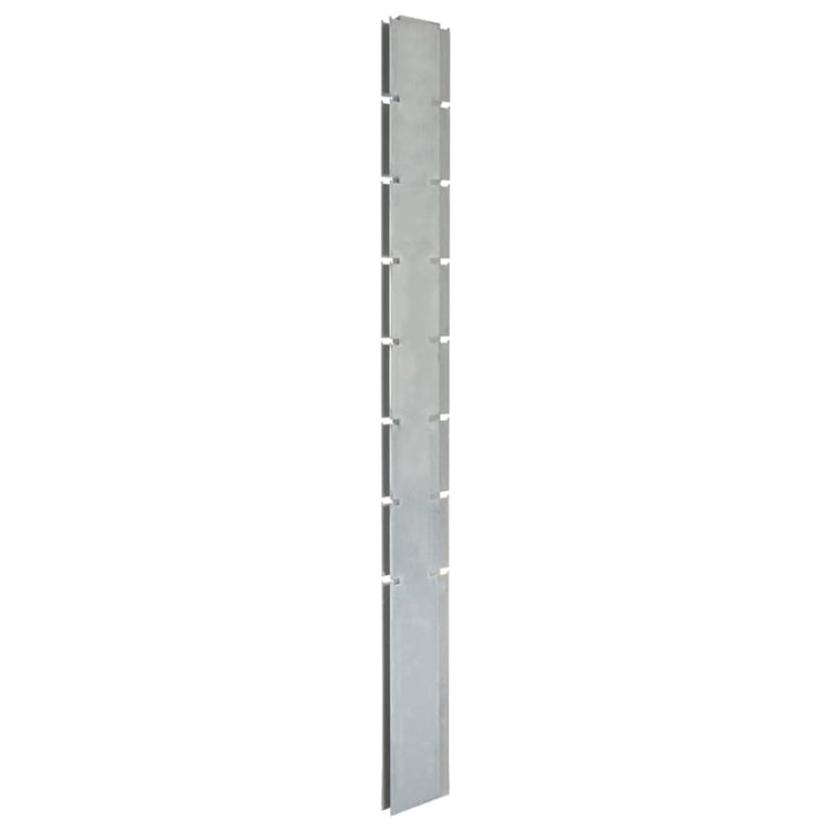 VidaXL Schuttingpalen 10 st 200 cm gegalvaniseerd staal zilverkleurig