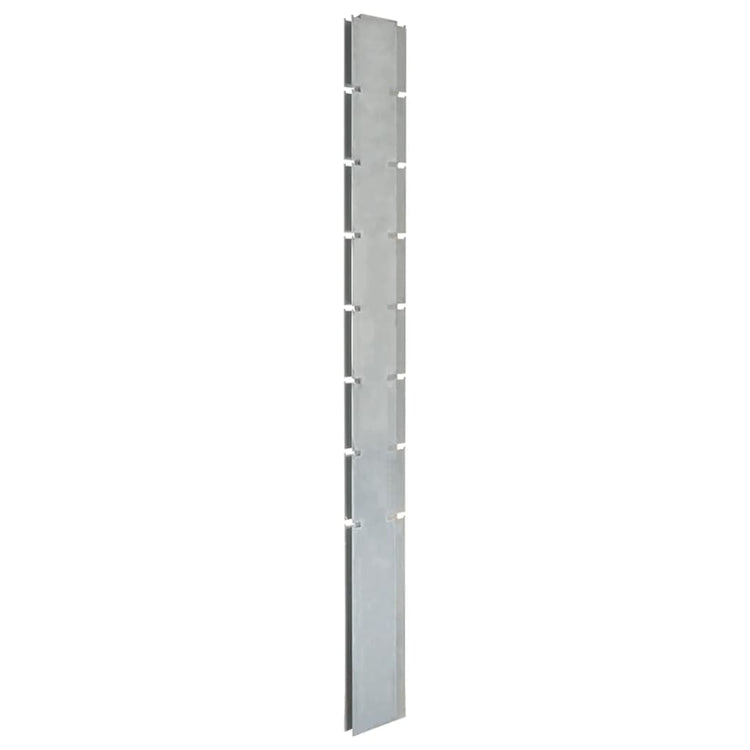 VidaXL Schuttingpalen 20 st 200 cm gegalvaniseerd staal zilverkleurig