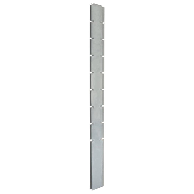 VidaXL Schuttingpalen 20 st 220 cm gegalvaniseerd staal zilverkleurig