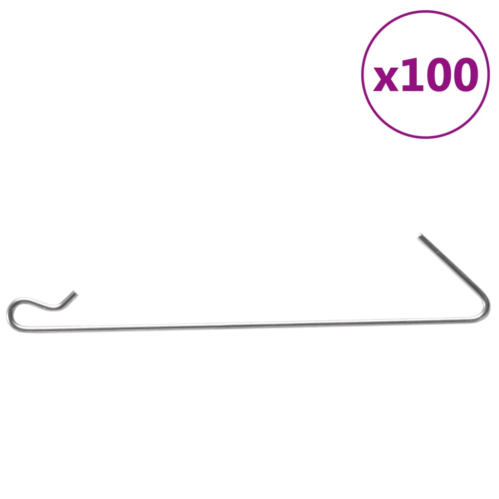 VidaXL Schanskorfhaken 100 st staal