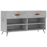Vidaxl schoenenbank 102x35x55 cm bewerkt hout betongrijs - afbeelding 2