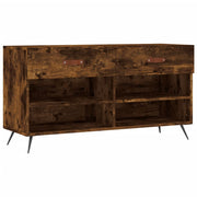 Vidaxl schoenenbank 102x35x55 cm bewerkt hout gerookt eikenkleurig - afbeelding 2