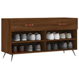 Vidaxl schoenenbank 102x35x55 cm bewerkt hout sonoma eikenkleurig - afbeelding 3