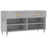 Vidaxl schoenenbank 102x35x55 cm bewerkt hout betongrijs - afbeelding 2