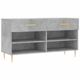 Vidaxl schoenenbank 102x35x55 cm bewerkt hout betongrijs - afbeelding 2