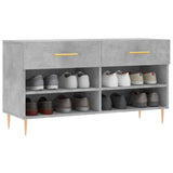 Vidaxl schoenenbank 102x35x55 cm bewerkt hout betongrijs - afbeelding 3