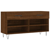 Vidaxl schoenenbank 102x35x55 cm bewerkt hout sonoma eikenkleurig - afbeelding 2