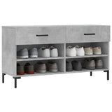 Vidaxl schoenenbank 102x35x55 cm bewerkt hout betongrijs - afbeelding 3