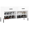 Vidaxl schoenenbank 102x35x55 cm bewerkt hout hoogglans wit