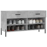 Vidaxl schoenenbank 102x35x55 cm bewerkt hout betongrijs - afbeelding 3