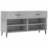 Vidaxl schoenenbank 102x35x55 cm bewerkt hout betongrijs - afbeelding 2